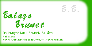 balazs brunet business card